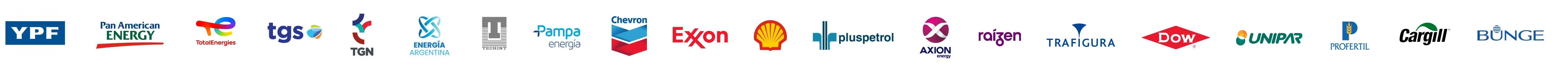 Empresas que confían en TurbiGas: YPF, Pan American Energy, TotalEnergies, TGS, TGN, Energía Argentina, Techint, Pampa Energía, Chevron, Exxon, Shell, Pluspetrol, Axion Energy, Raízen, Trafigura, Dow, Unipar, Profertil, Cargill y Bunge